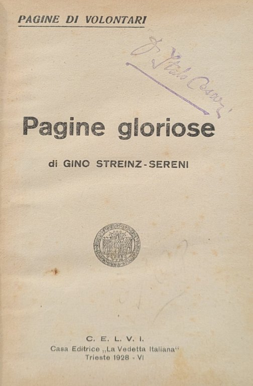 PAGINE GLORIOSE