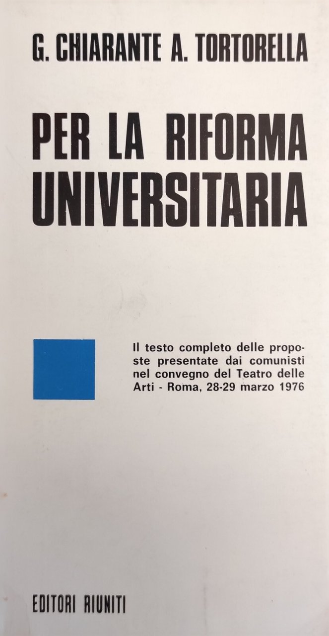 PER LA RIFORMA UNIVERSITARIA | Immagine principale