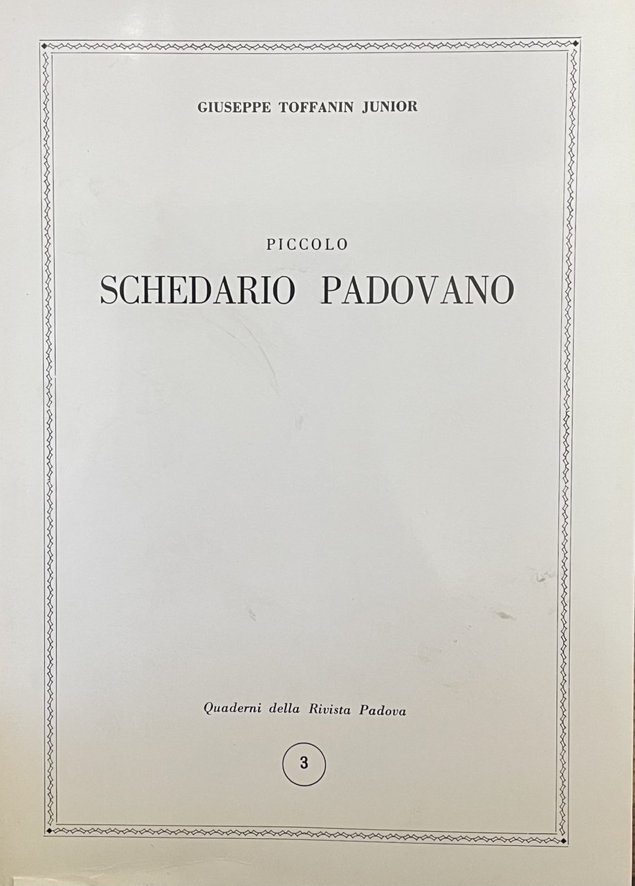 PICCOLO SCHEDARIO PADOVANO