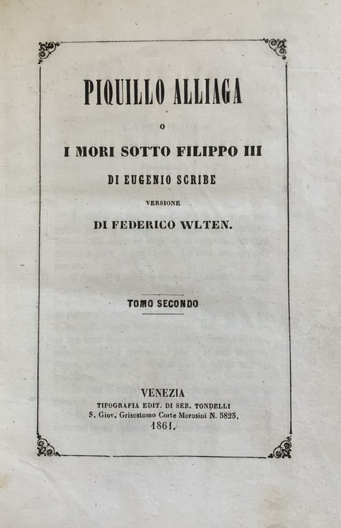 PIQUILLO ALLIAGA O I MORI SOTTO FILIPPO III