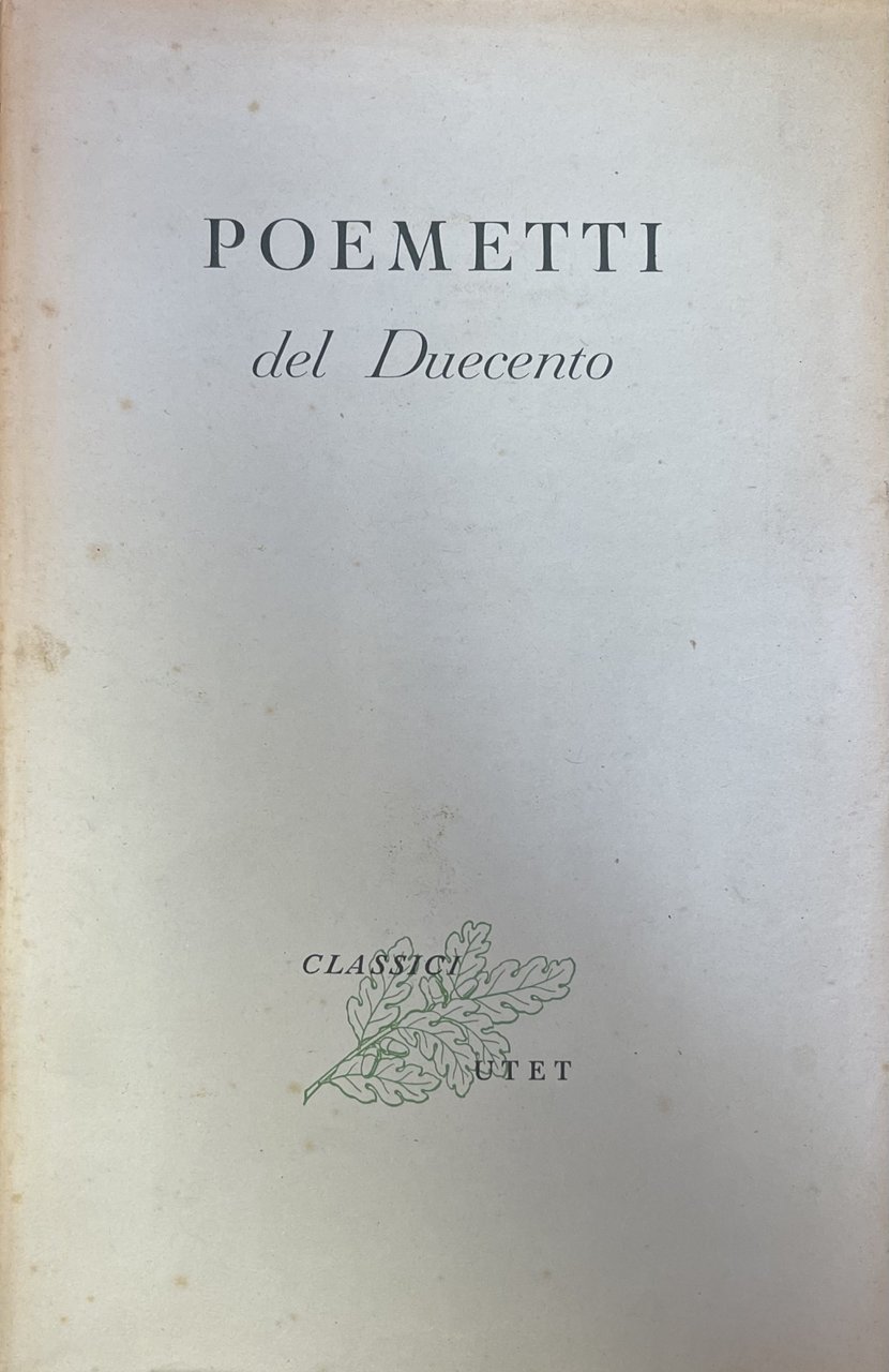 POEMETTI DEL DUECENTO