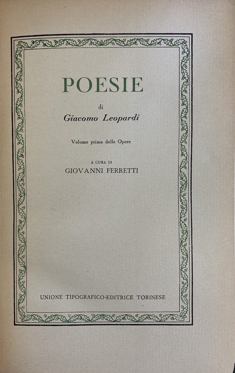 POESIE seguito da PROSE