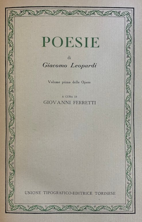 POESIE seguito da PROSE