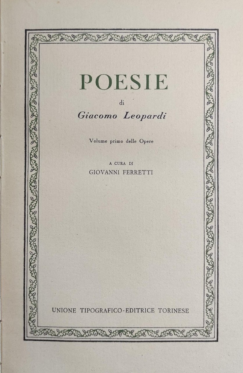 POESIE seguito da PROSE
