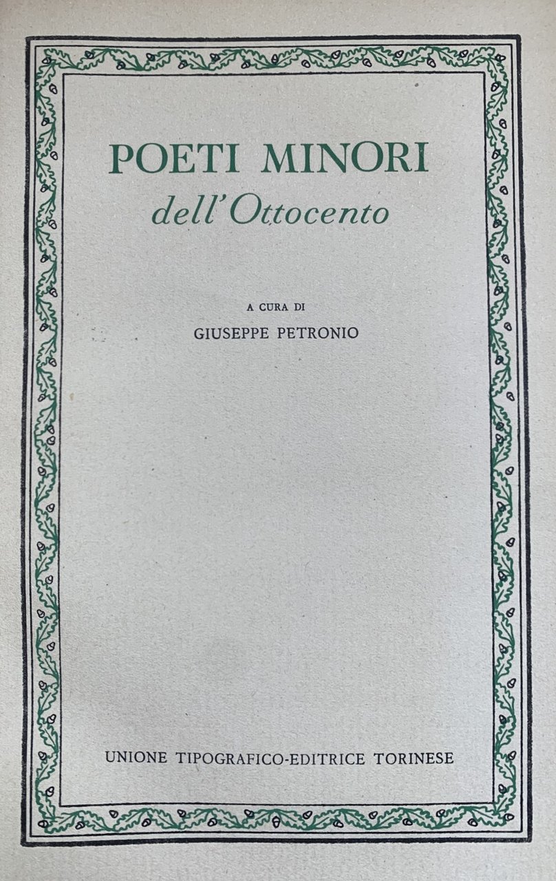 POETI MINORI DELL' OTTOCENTO