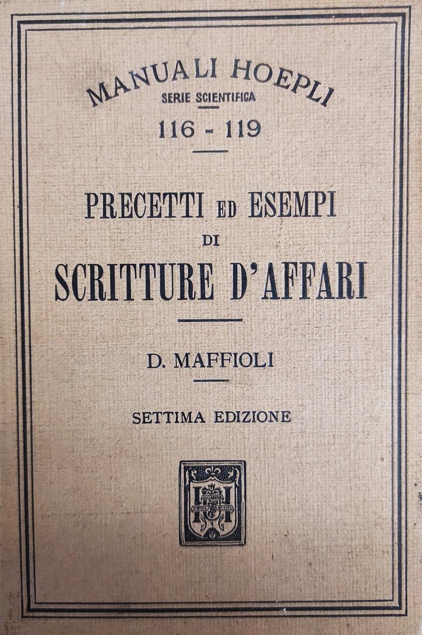 PRECETTI ED ESEMPI DI SCRITTURE D' AFFARI | Immagine principale