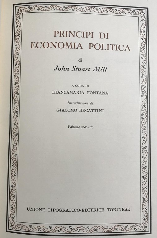 PRINCIPI DI ECONOMIA POLITICA