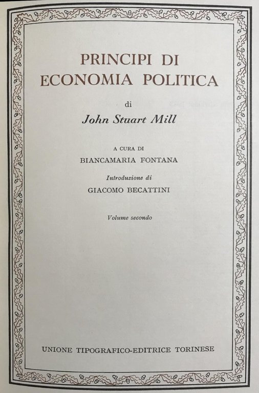 PRINCIPI DI ECONOMIA POLITICA