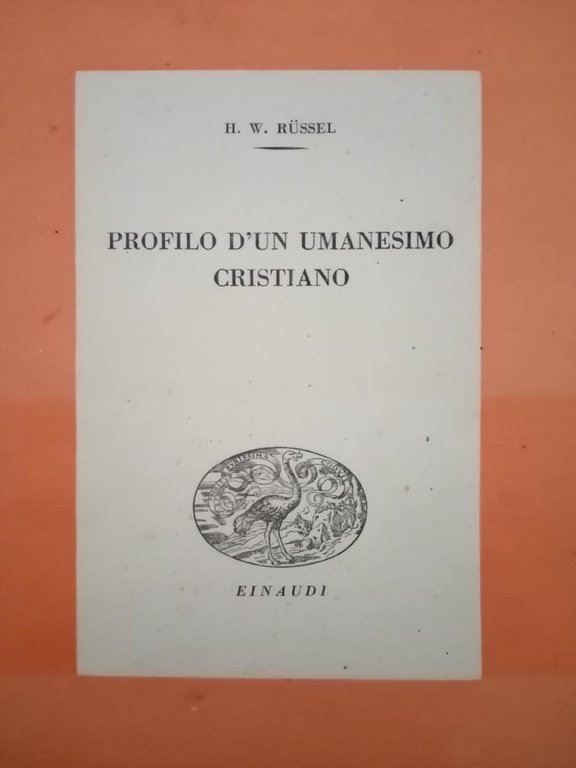 PROFILO D'UN UMANESIMO CRISTIANO