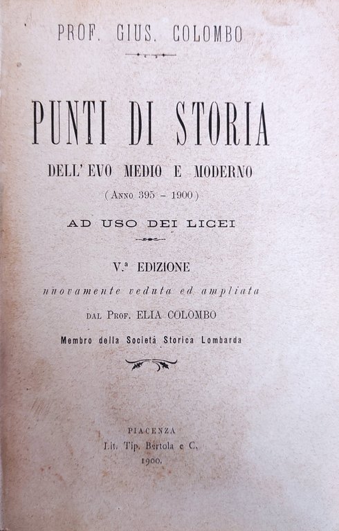 PUNTI DI STORIA DELL'EVO MEDIO E MODERNO (ANNO 395 - …