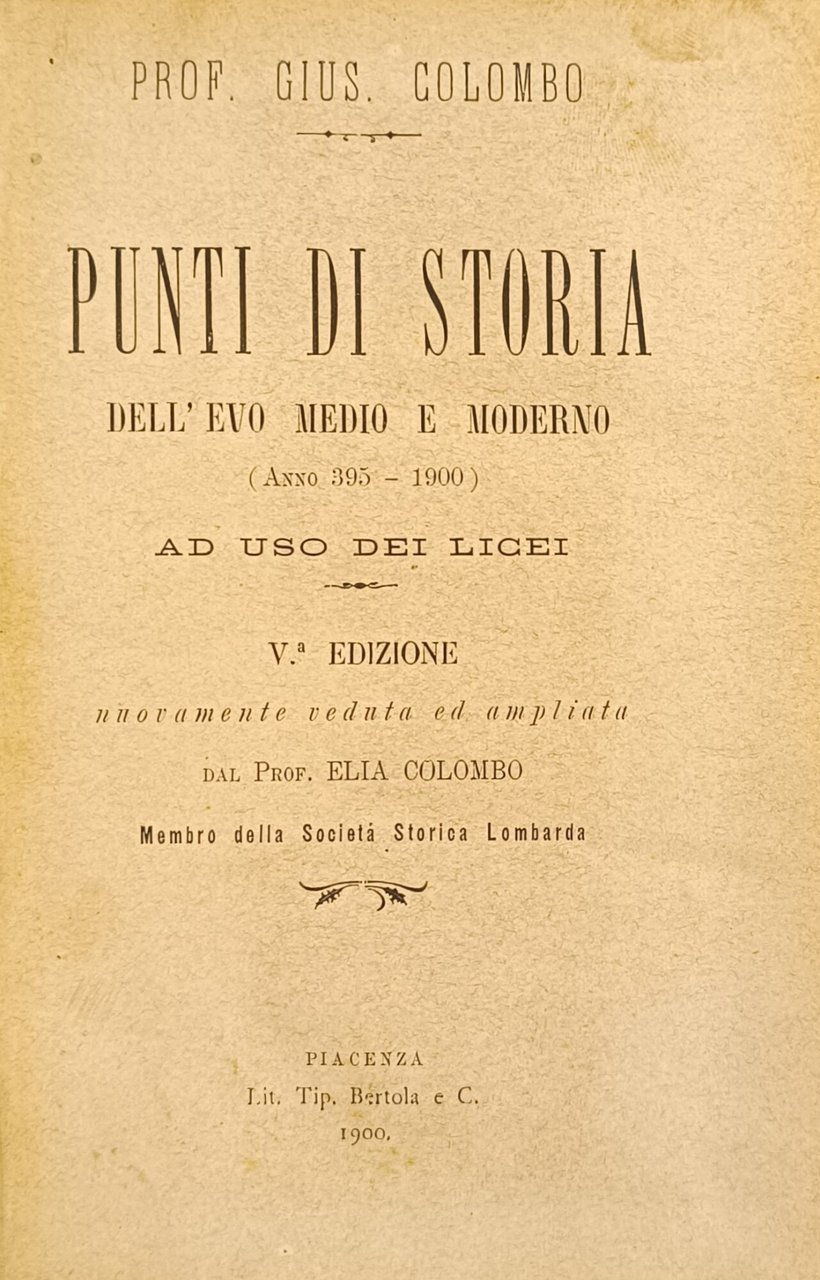 PUNTI DI STORIA DELL'EVO MEDIO E MODERNO (ANNO 395 - …