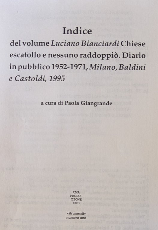 RACCOLTA DA NON PERDERE. COLLANA DI ESPERIENZE LETTERARIE N. 1