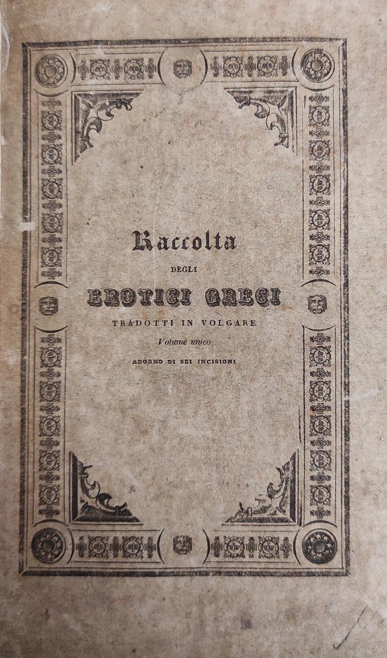 RACCOLTA DEGLI EROTICI GRECI