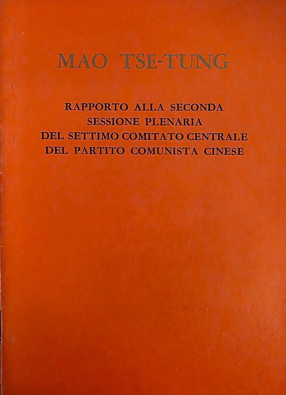 RAPPORTO ALLA SECONDA SESSIONE PLENARIA DEL SETTINO COMITATO CENTRALE DEL …
