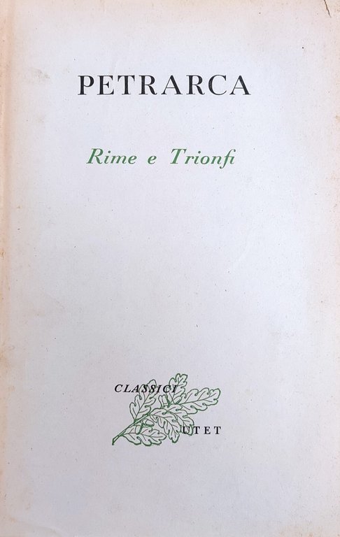 RIME E TRIONFI