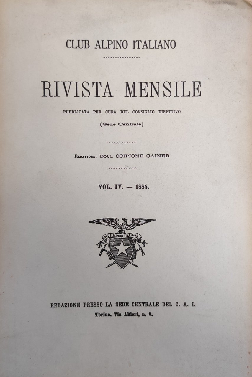 RIVISTA MENSILE. VOL. IV