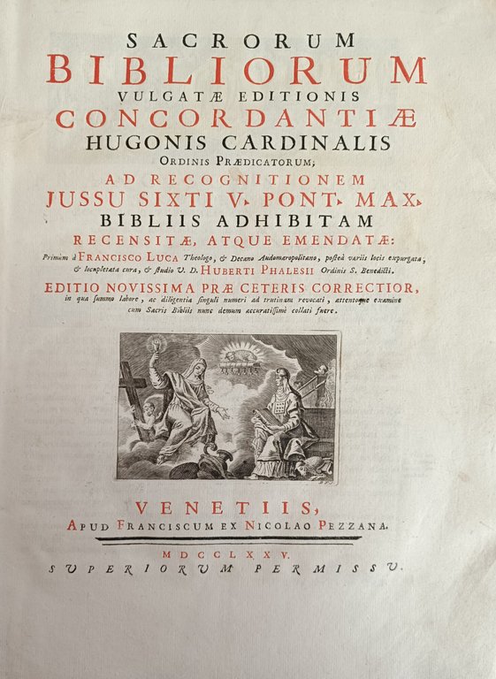 SACRORUM BIBLIORUM VULGATAE EDITIONIS CONCORDANTIAE HUGONIS CARDINALIS ORDINIS PRAEDICATORUM | Immagine Gallery 1