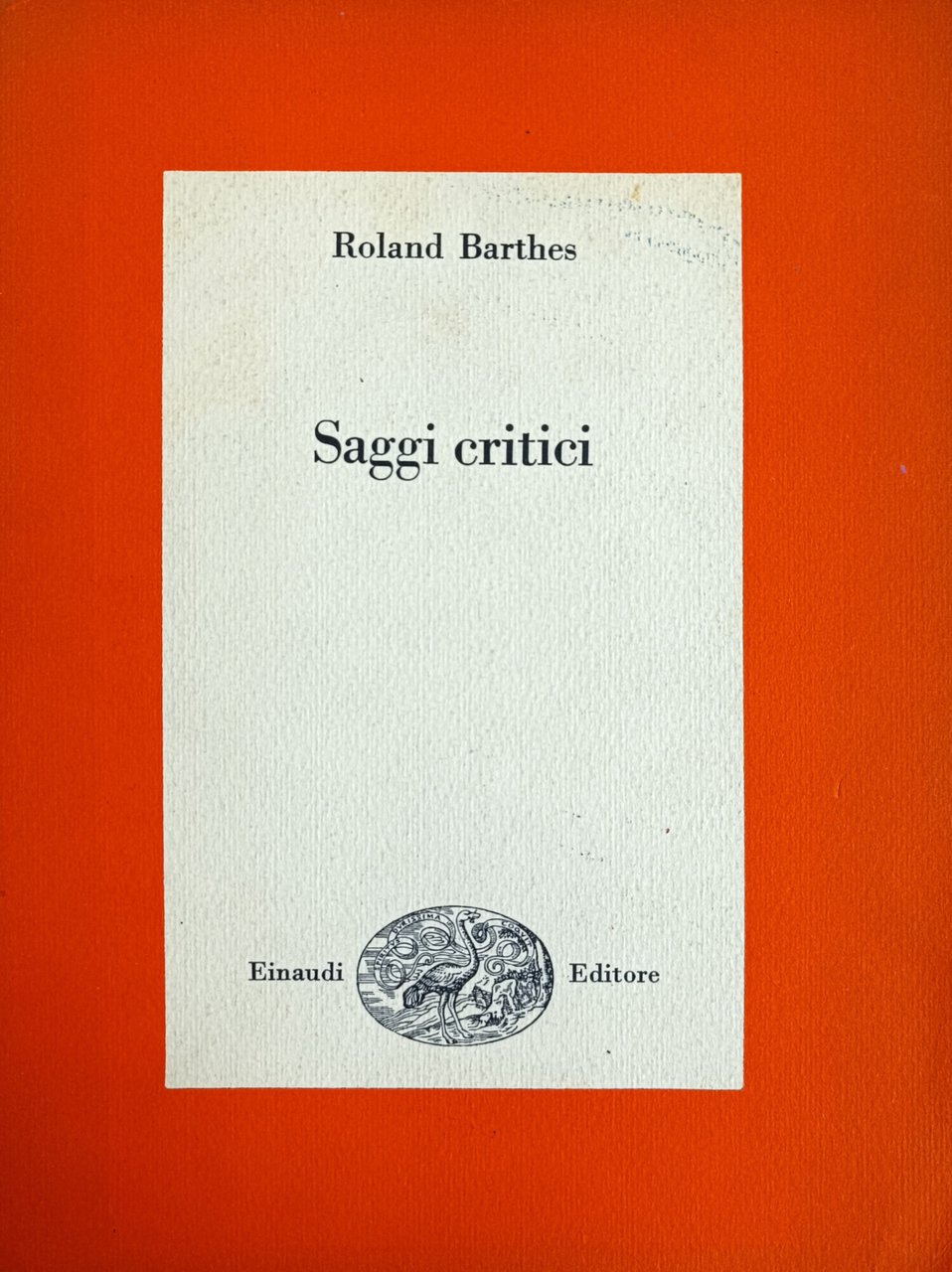 SAGGI CRITICI