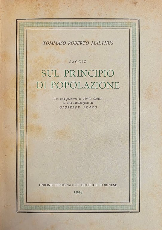 SAGGIO SUL PRINCIPIO DI POPOLAZIONE | Immagine Gallery 3