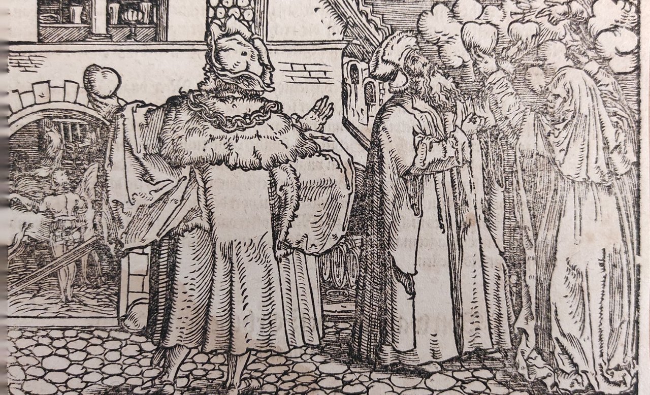 SCENA PER IL "DE REMEDIIS FORTUNAE" DI PETRARCA