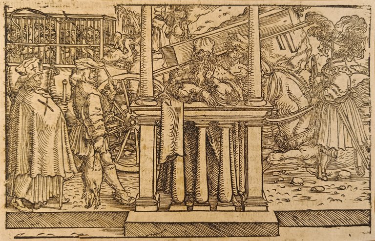 SCENA PER IL "DE REMEDIIS FORTUNAE" DI PETRARCA