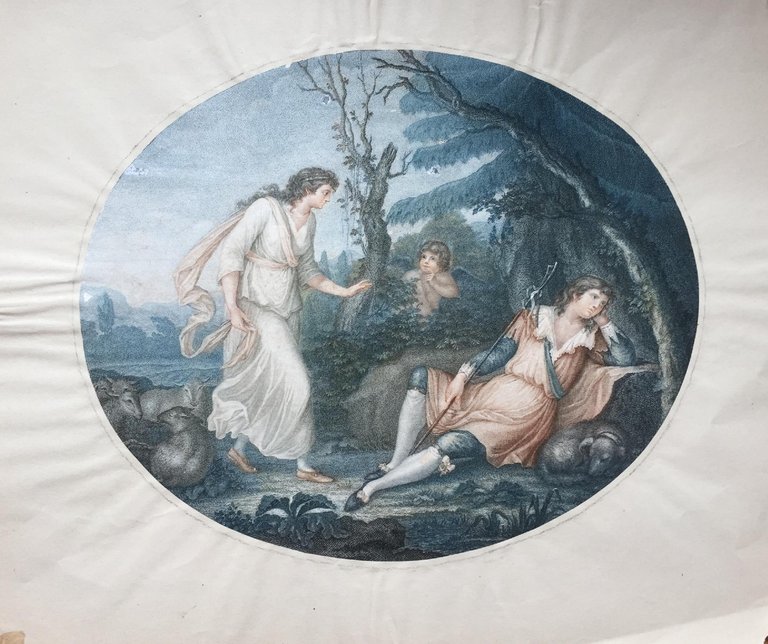 SCENE CON CUPIDO (PASTORE E DONNA CHE DORME)