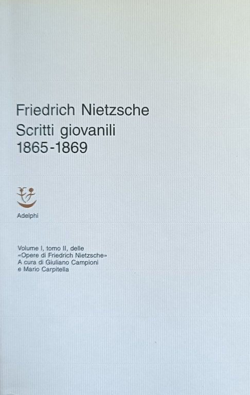 SCRITTI GIOVANILI 1856- 1869