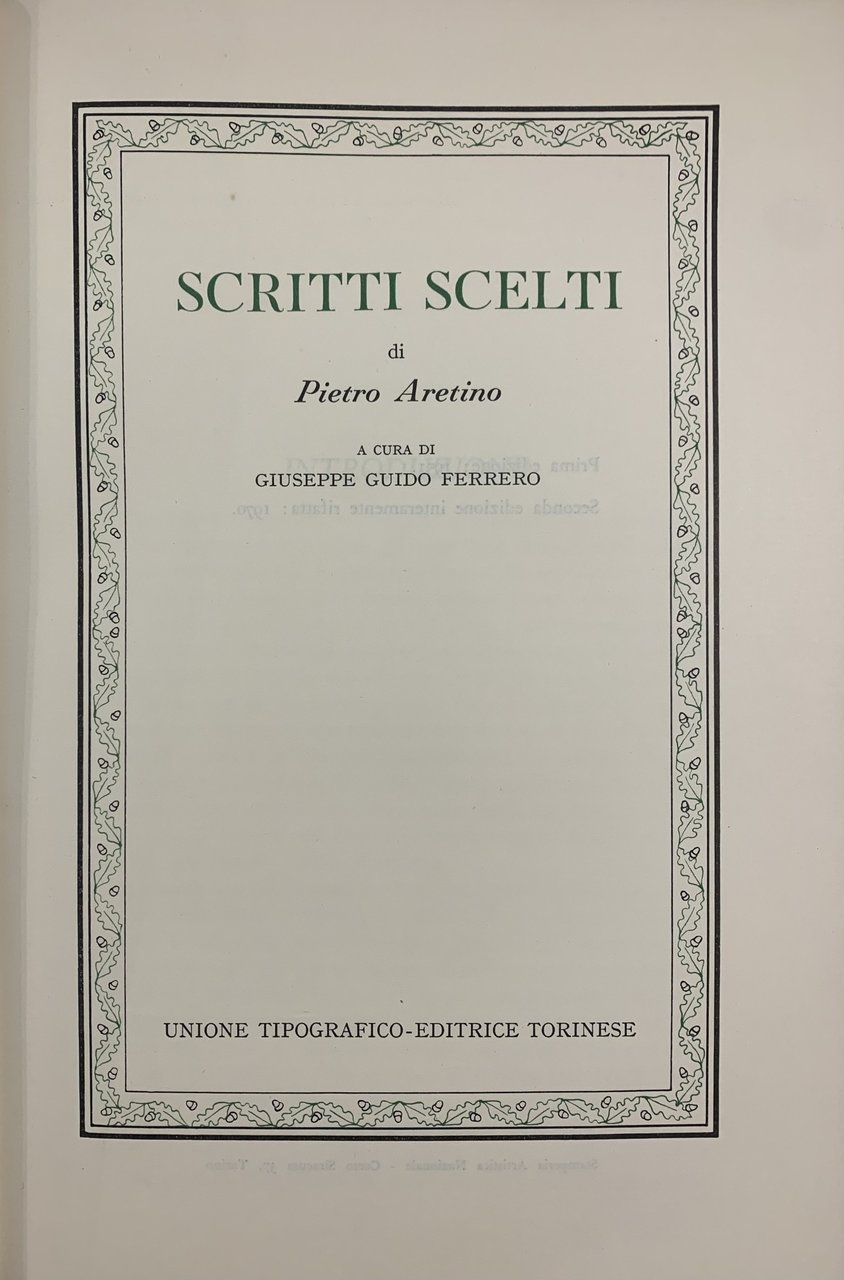 SCRITTI SCELTI