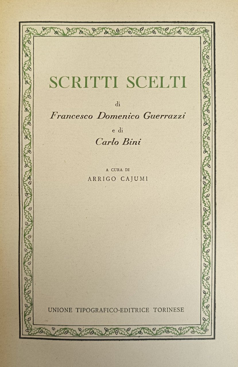 SCRITTI SCELTI | Immagine principale