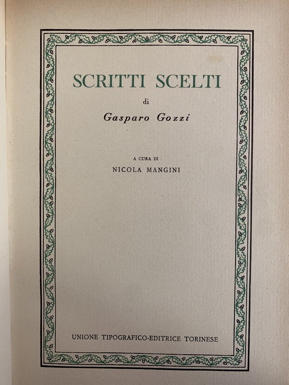 SCRITTI SCELTI