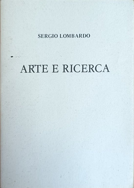 ARTE E RICERCA