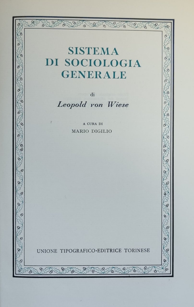 SISTEMA DI SOCIOLOGIA GENERALE | Immagine principale