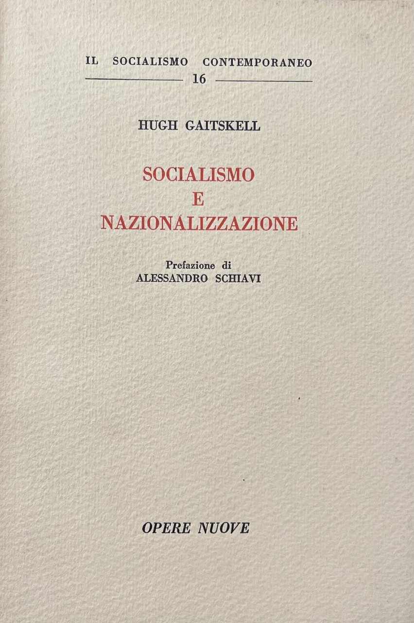 SOCIALISMO E NAZIONALIZZAZIONE