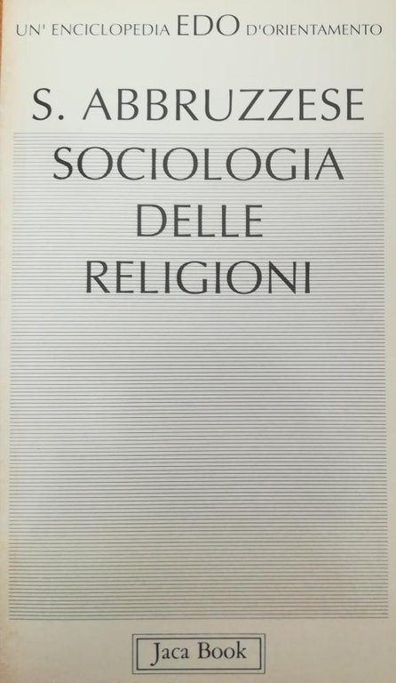 SOCIOLOGIA DELLE RELIGIONI