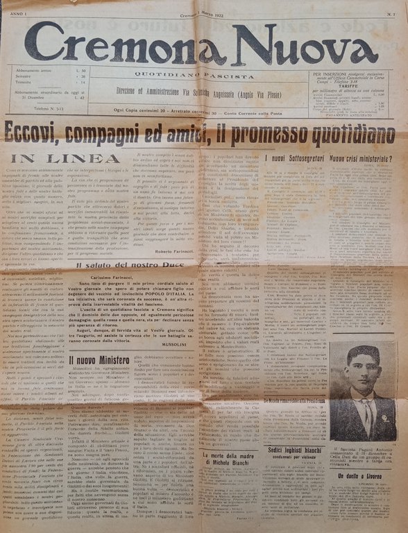 SQUADRISMO DAL MIO DIARIO DELLA VIGILIA. 1919 -1922 (con il …