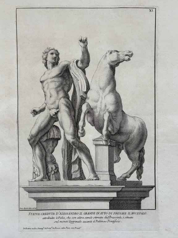 STATUA CREDUTA D'ALESSANDRO IL GRANDE IN ATTO DI FRENARE IL … | Immagine Gallery 2