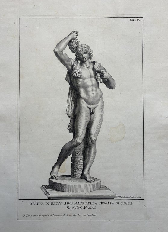 STATUA DI BACCO ADORNATO DELLA SPOGLIA DI TIGRE