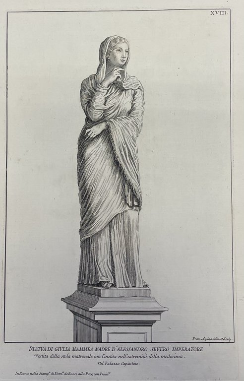 STATUA DI GIULIA MAMMEA MADRE D' ALESSANDRO SEVERO IMPERATORE