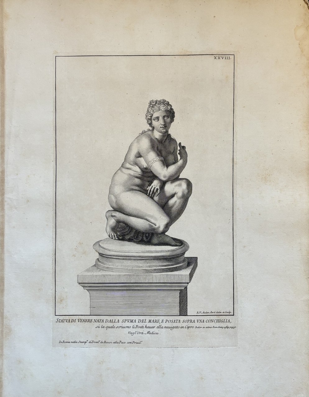 STATUA DI VENERE NATA DALLA SPUMA DEL MARE E POSATA …