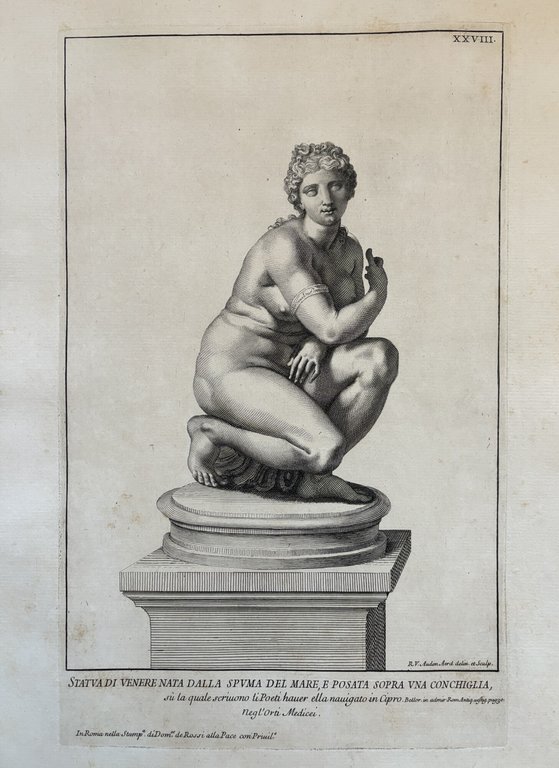 STATUA DI VENERE NATA DALLA SPUMA DEL MARE E POSATA …