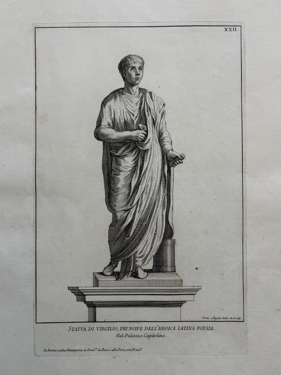 STATUA DI VIRGILIO PRINCIPE DELL'EROICA LATINA POESIA