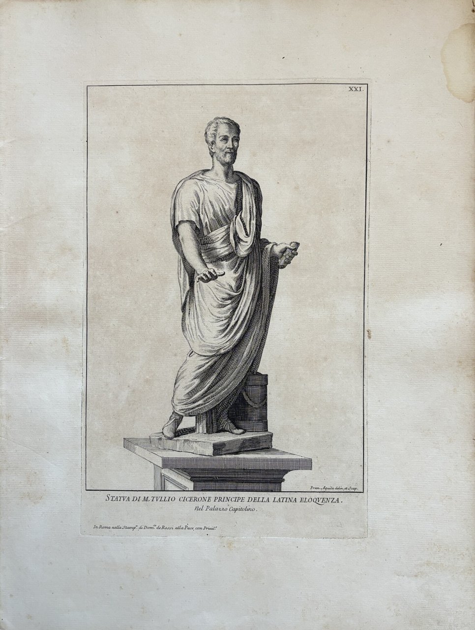 STATUA M. TULLIO CICERONE PRINCIPE DELLA LATINA ELOQUENZA