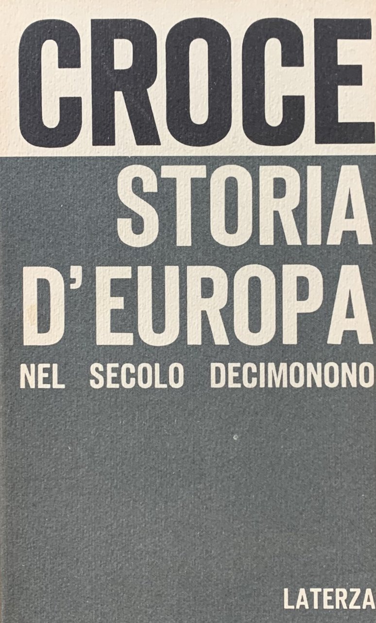 STORIA D'EUROPA NEL SECOLO DECIMONONO