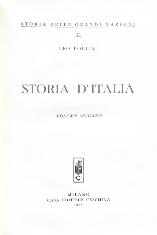 STORIA D'ITALIA