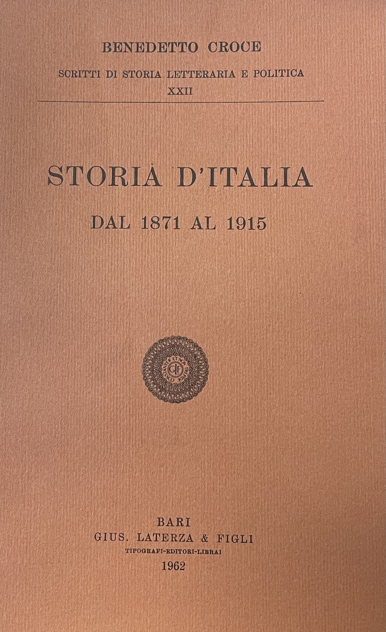 STORIA D' ITALIA DAL 1871 AL 1915