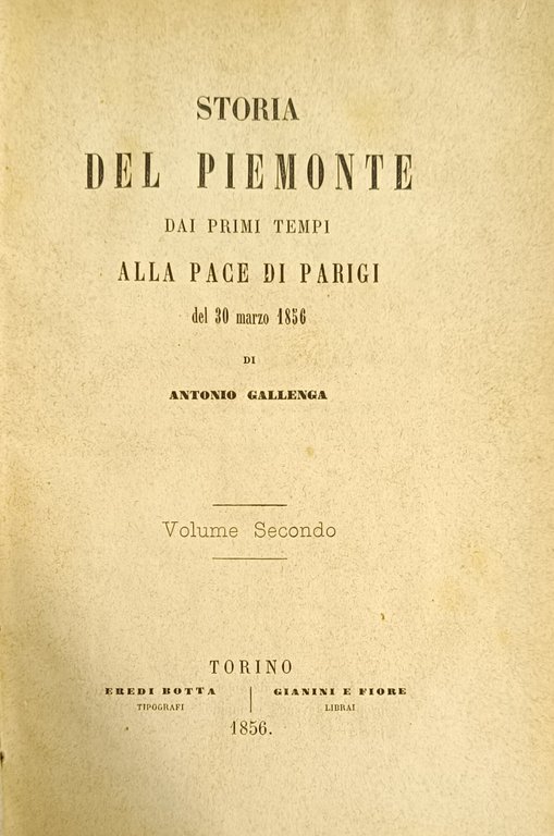 STORIA DEL PIEMONTE