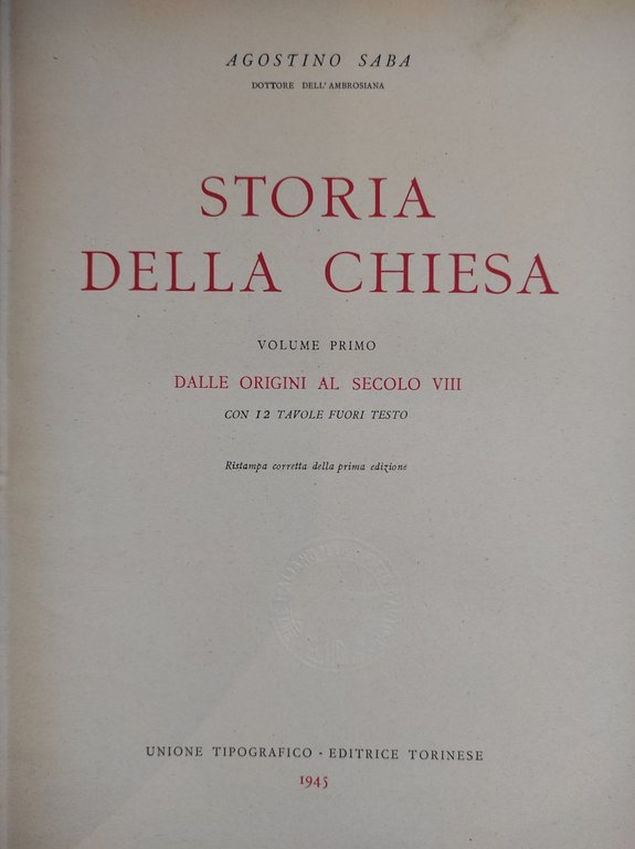 STORIA DELLA CHIESA