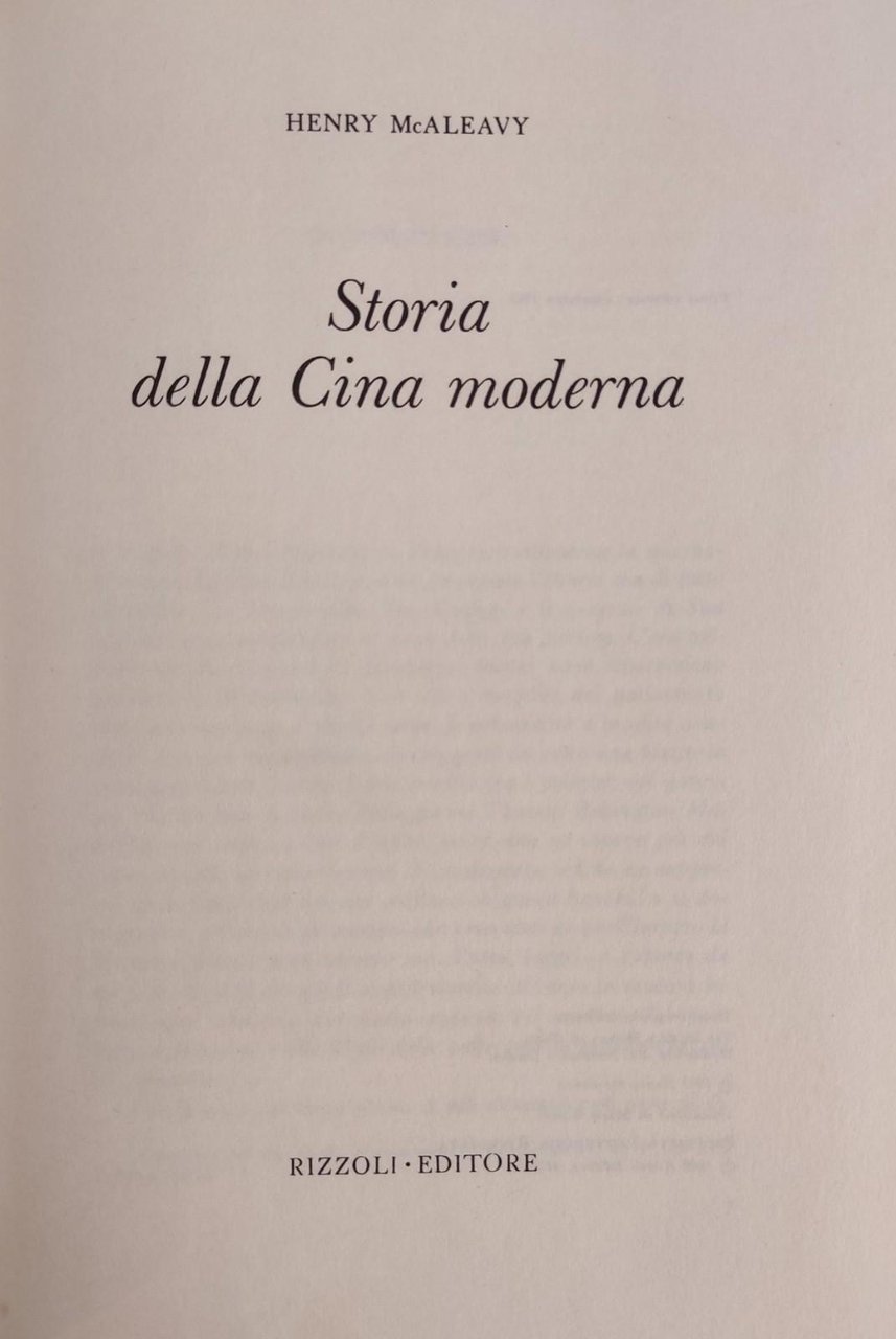 STORIA DELLA CINA MODERNA