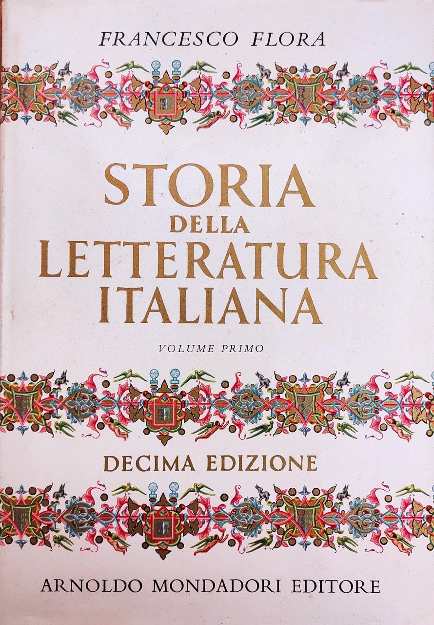 STORIA DELLA LETTERATURA ITALIANA