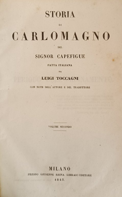 STORIA DI CARLOMAGNO DEL SIGNOR CAPEFIGUE